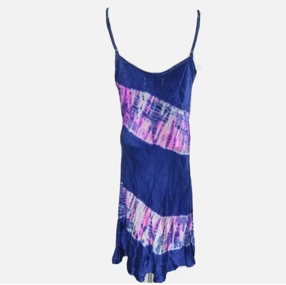 Seaton Tie Dye Silk Slip Dress - Picture 3 of 4